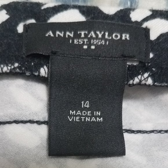 Ann Taylor Skirt Black/White EUC (14) - Picture 4 of 5